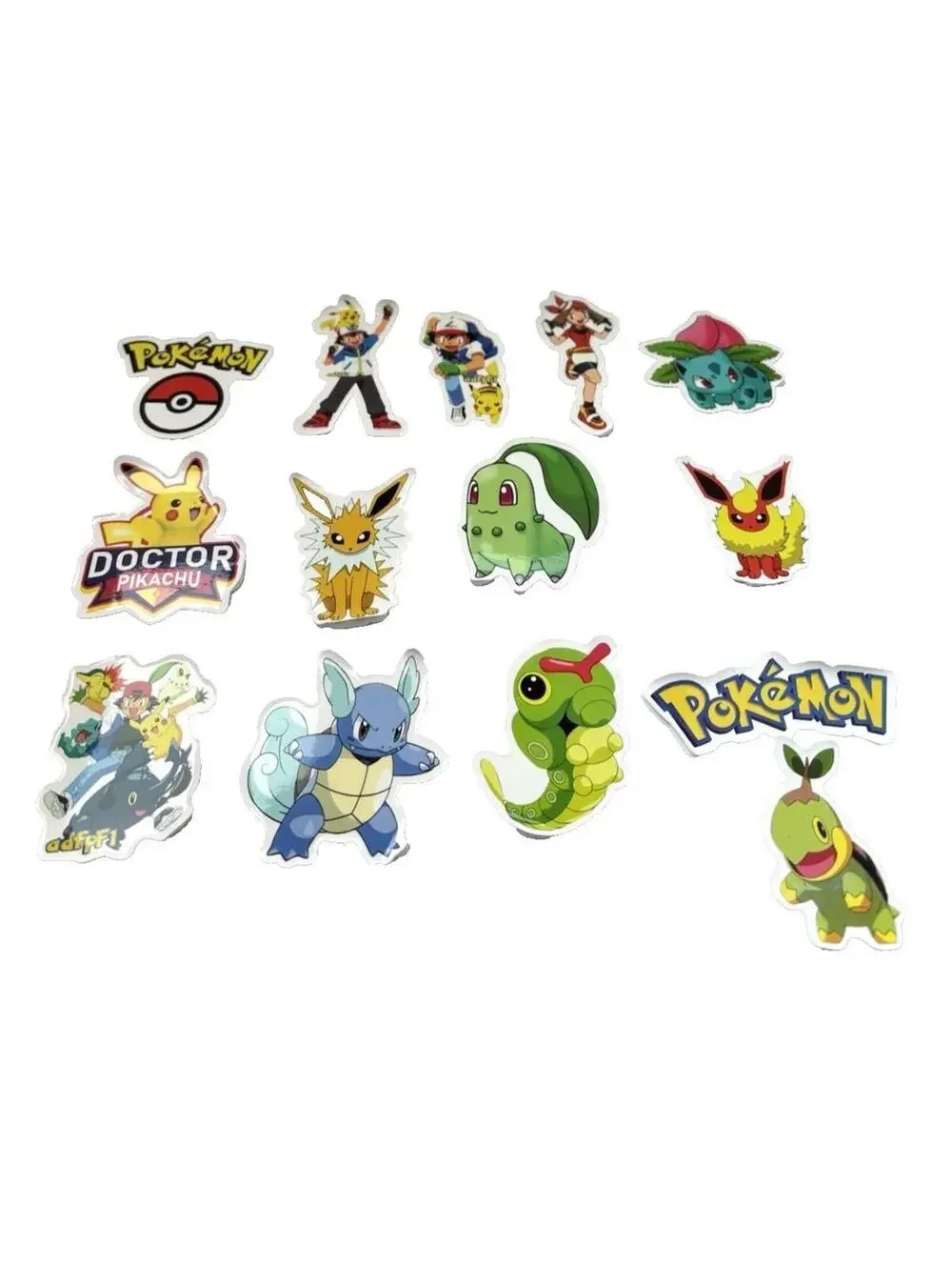 Pokémon Sticker Lot 14pc Vinyl Stickers Pikachu Eevee Cartoon Stickers NEW